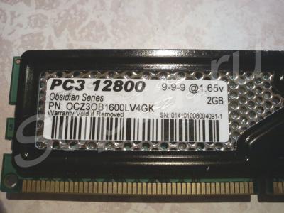 DDR3. ocz 12800 Obsidian Series.